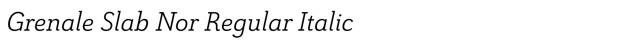 Grenale Slab Nor Regular Italic image